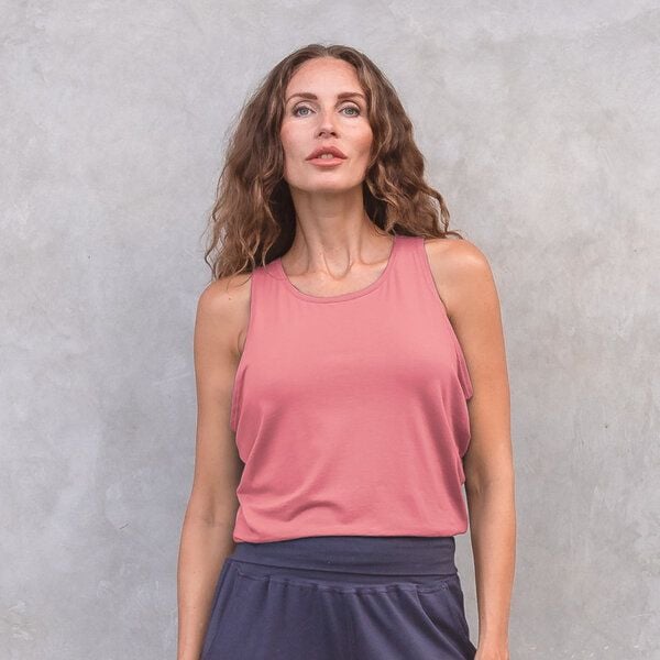 Jaya MADITA - Damen - luftiges Top mit offenem Rücken aus Tencel-Baumwoll-Mix von Jaya