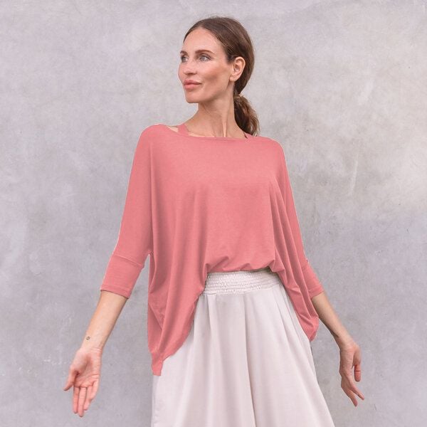 Jaya SHEELA - ¾ Shirt im lässigen loose Fit Style aus elastischem Tencel-Biobaumwoll-Mix von Jaya