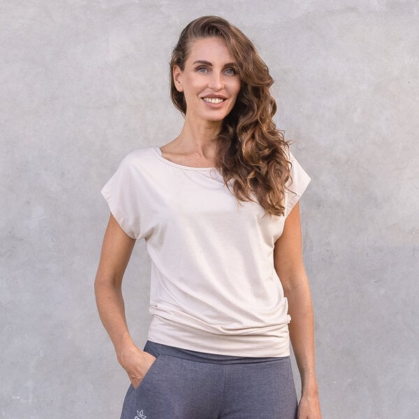 Jaya SMILLA Tencel - Damen - lockeres Shirt für Yoga und Freizeit aus Tencel-Baumwoll-Mix von Jaya