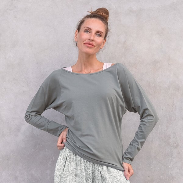 Jaya YANTI - Damen - Longsleeve für Yoga und Freizeit aus Biobaumwolle von Jaya