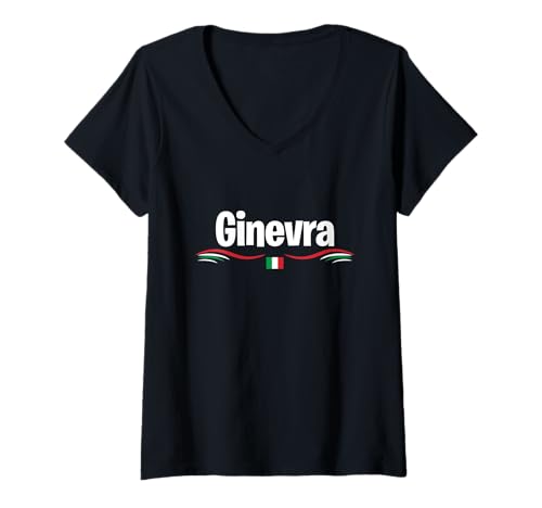 Damen Italien Flag t Italienischer Geburtstag Name Ginevra T-Shirt mit V-Ausschnitt Damen Italien Flag t Italienischer Geburtstag Name Ginevra T-Shirt mit V-Ausschnitt von Jaydu italienischer Geburtstag Name Ginevra