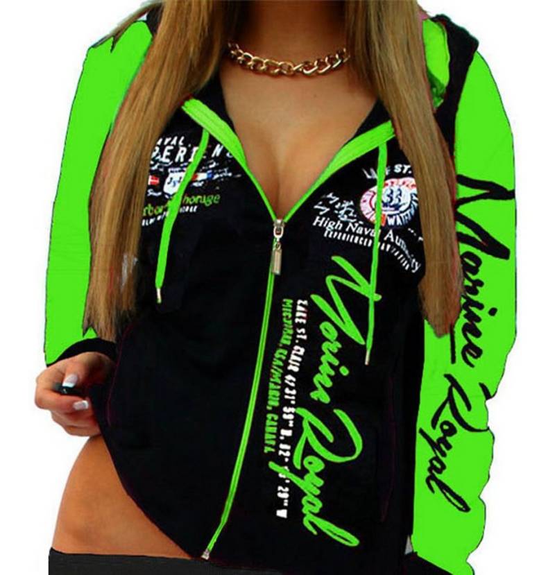 Jaylvis Collegejacke Damen Collegejacke Sweatjacke Sportjacke Joggingjacke mit Kapuze mit Kapuze von Jaylvis