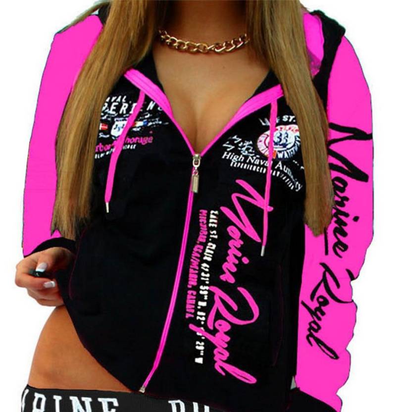 Jaylvis Collegejacke Damen Collegejacke Sweatjacke Sportjacke Joggingjacke mit Kapuze mit Kapuze von Jaylvis