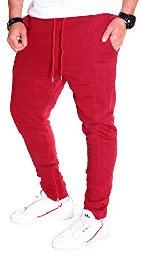 Jaylvis Herren Hose Jogginghose Sporthose Baggy Harem lang Trainingshose Fitnesshose Sweatpants Sport Fitness (Rot (16003), M) von Jaylvis