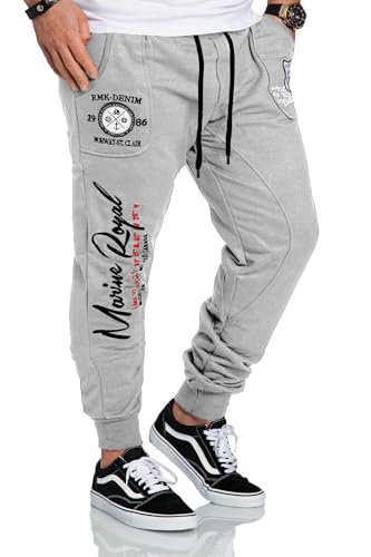 Jaylvis Herren Jogginghose lang Baumwolle Sweatpants H.512 Grau S von Jaylvis