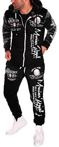 Jaylvis Herren Trainingsanzug Jogginganzug Sportanzug Streetwear Jogger Hausanzug A.2254 (6XL, Camou-Weiß) von Jaylvis