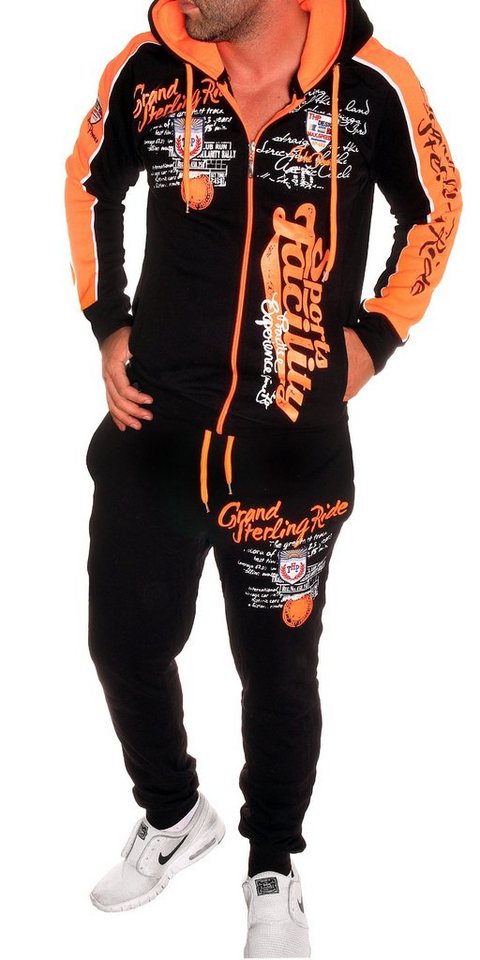 Jaylvis Jogginganzug Marine Royal Herren Trainingsanzug Sportanzug Streetwear Fitness, Jacke mit Kapuze Jaylvis Jogginganzug Marine Royal Herren Trainingsanzug Sportanzug Streetwear Fitness, Jacke mit Kapuze von Jaylvis