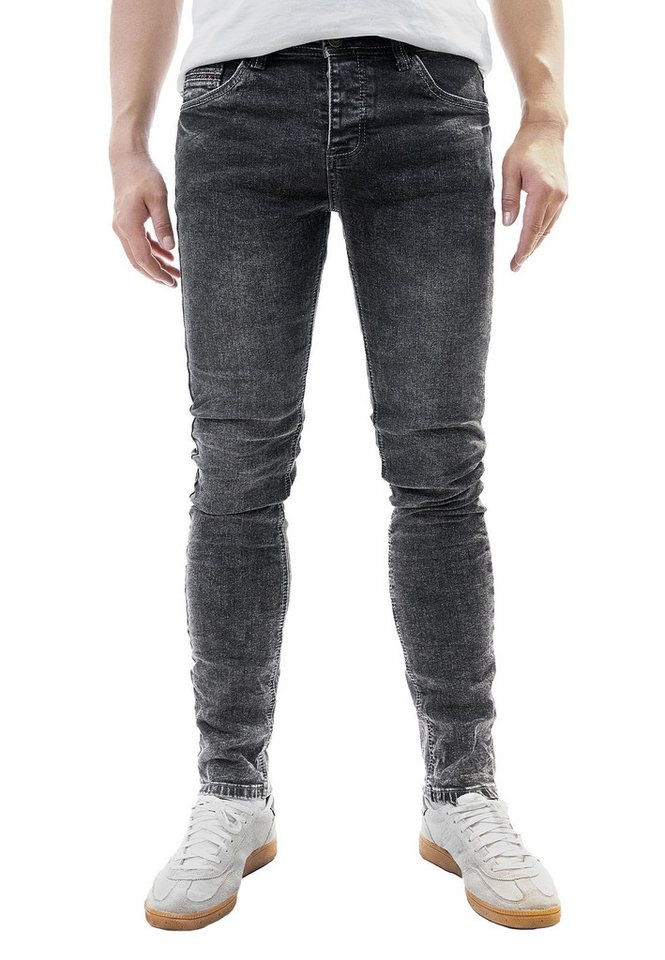 Jaylvis Regular-fit-Jeans Denim Jeans mit Kontrastnähten und Stretch Stone von Jaylvis