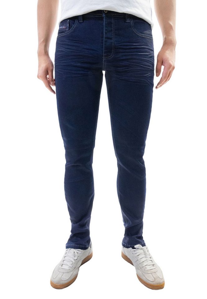 Jaylvis Regular-fit-Jeans Fein Jeans Regular Twill Denim Design Kontrastnähte Chino Jeans von Jaylvis