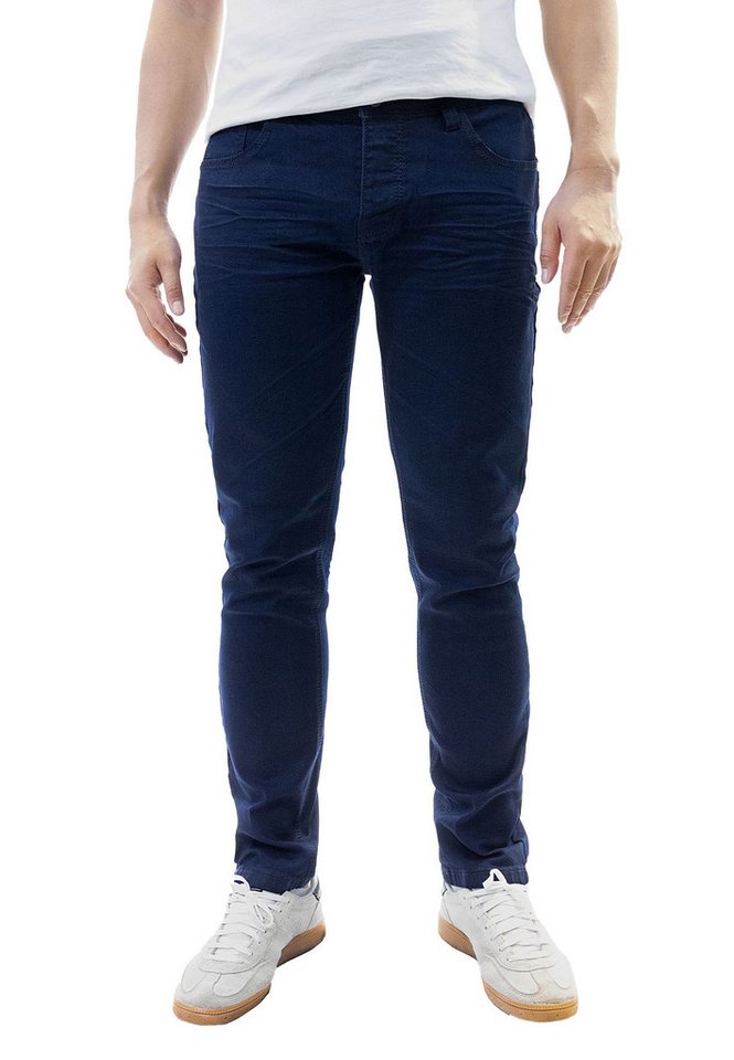 Jaylvis Regular-fit-Jeans Jeans Semi-Slim Fit Knopfverschluss 5-Pocket Semi-Slim-Jeans von Jaylvis