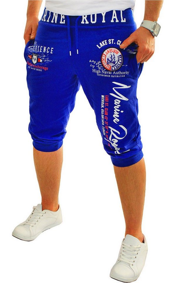 Jaylvis Bermudas Herren Short 3/4 Hose Kurze Jogginghose Sport Marine Royal von Jaylvis