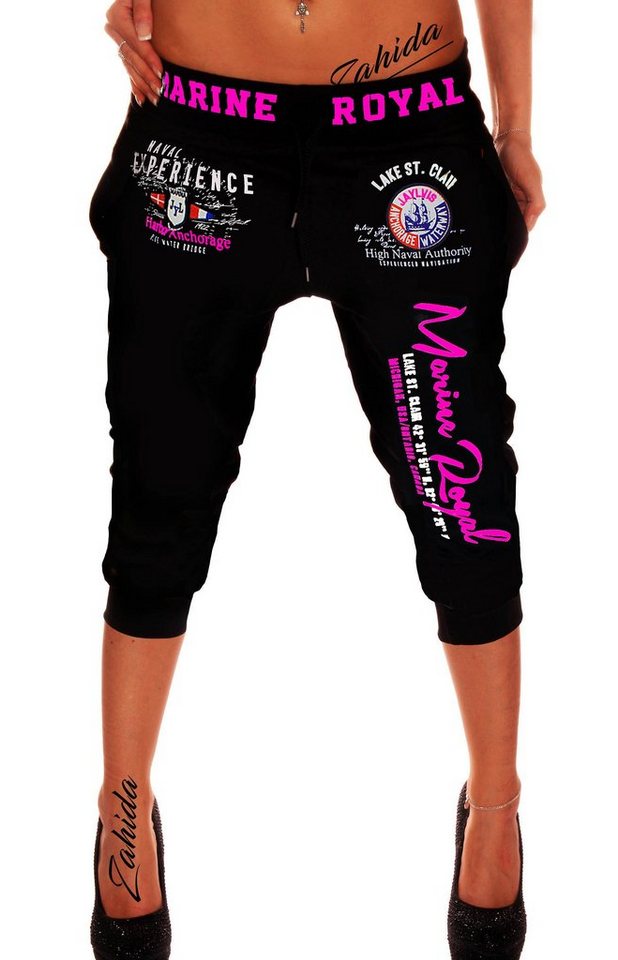 Jaylvis Sweatshorts Damen Short Bermuda Kurze Jogginghose 3/4 Hose Sport Marine Royal von Jaylvis