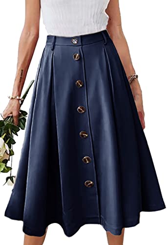 JayscreateEU Damen Rock Midirock Rock Lang Hohe Taille Rock Knielang A Linie Damen Mit Taschen Sommer Rock Mit Falten Maxirock Herbst Rock mit Fransen,Blau,L JayscreateEU Damen Rock Midirock Rock Lang Hohe Taille Rock Knielang A Linie Damen Mit Taschen Sommer Rock Mit Falten Maxirock Herbst Rock mit Fransen,Blau,L von JayscreateEU