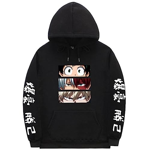 My Hero Academia Herren Hoodie Unisex Sweatshirts Pullover (Color : A, Size : XL) von JaywiS