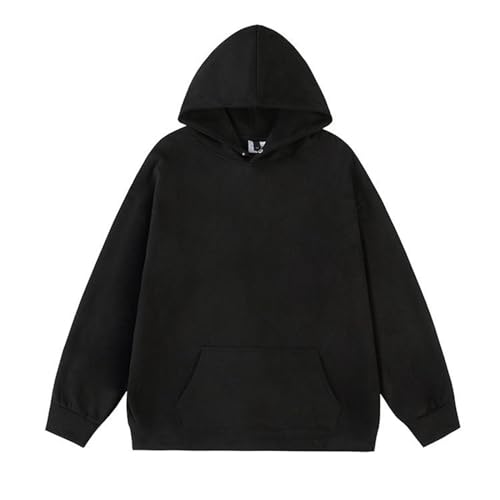 Jayyouu Herren Sweatshirt übergroß für den Winter verdickt Lange Ärmel locker lässig einfarbig Kapuzenpullover mit Tasche Pullover Oberteile von Jayyouu