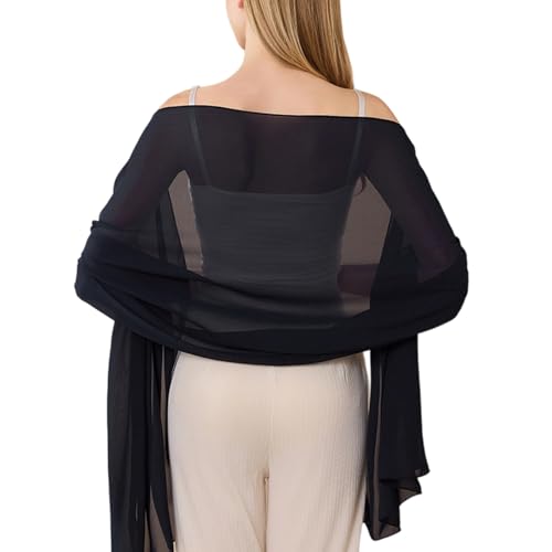 JazRvr Stola Für Abendkleid, Elegante Chiffon Schal, Festliche Stola Für Hochzeit Und Partys, Leichtes Seidentuch 200 X 72 Cm von JazRvr