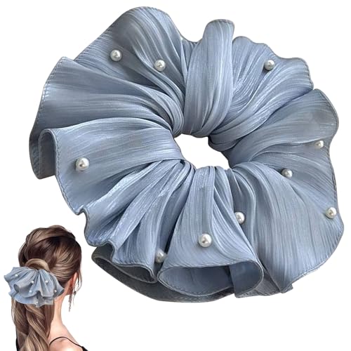 JazSwirl Übergroßes Satin-Haargummi für Damen, 21,6 cm, Jumbo-Blau, XL, große Satin-Haargummis für dickes Haar, riesige große Haargummis für Pferdeschwanz, extra großes Haar-Zubehör JazSwirl Übergroßes Satin-Haargummi für Damen, 21,6 cm, Jumbo-Blau, XL, große Satin-Haargummis für dickes Haar, riesige große Haargummis für Pferdeschwanz, extra großes Haar-Zubehör von JazSwirl