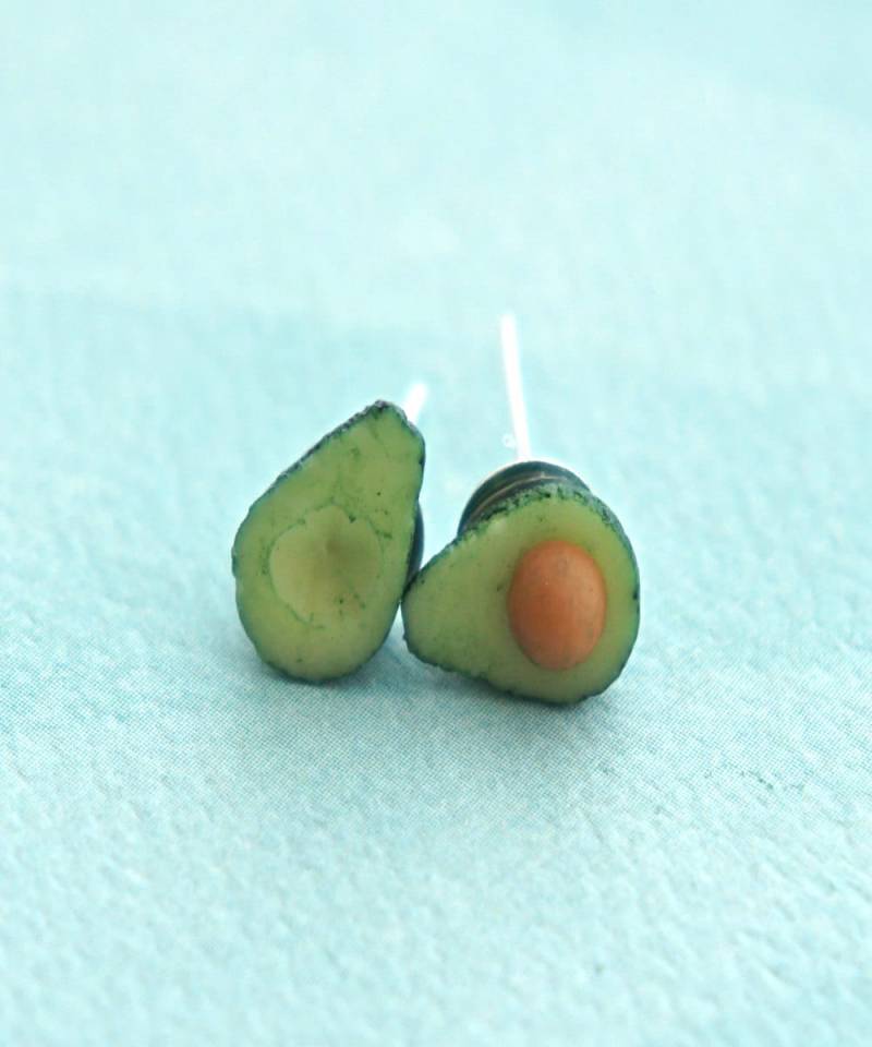 Avocado Ohrstecker Handgemachte Lebensmittel Schmuck von JazleneCollection