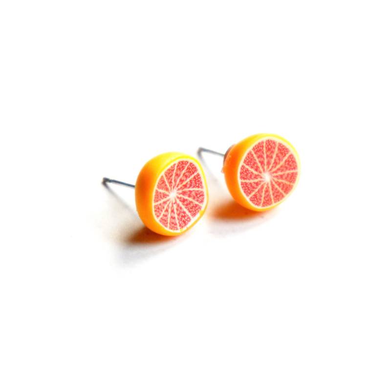 Grapefruit Ohrringe - Miniatur Essen Schmuck, Obst Grapefruit Ohrringe - Miniatur Essen Schmuck, Obst von JazleneCollection