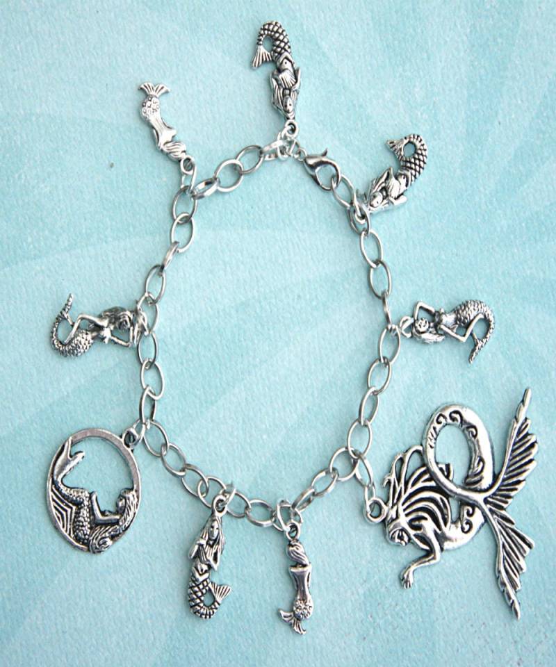 Mermaids Charm Nracelet-Tibetsilber Armband von JazleneCollection