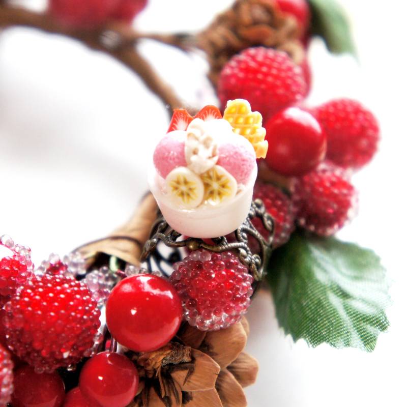 Miniatur Frozen Yogurt Ring Handgemachter Essensschmuck Miniatur Frozen Yogurt Ring Handgemachter Essensschmuck von JazleneCollection