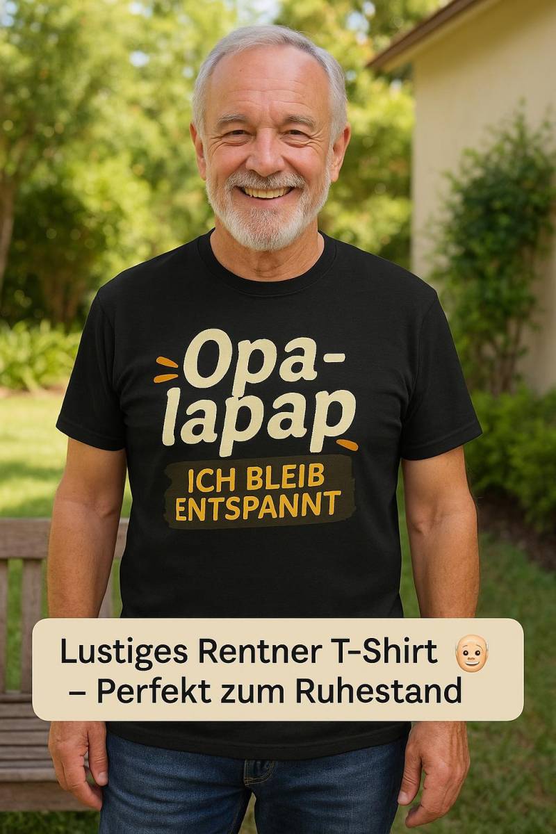 Opa T-Shirt „Opa-Lapap - Ich Bleib Entspannt" | Lustiges Rentner Shirt Witziges Geschenk Zum Ruhestand Humor Sprüche Männer von JazoneDesign