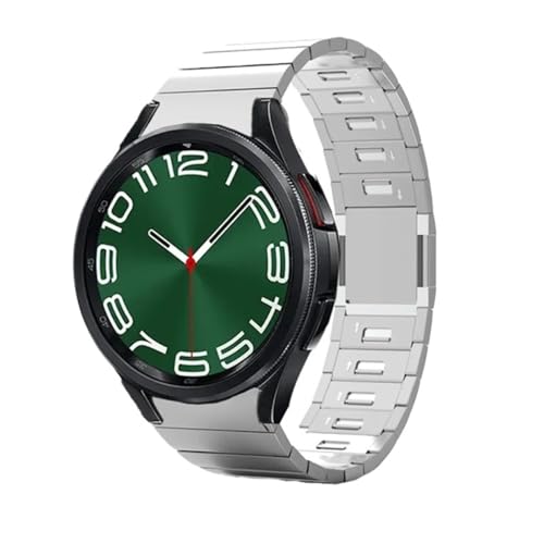 Jazoxy Keine Lücken Metall Magnetisches Armband Für Galaxy Watch6 44mm 40mm Quick Release Link Armband Für Galaxy Uhr 6Classic 43MM 47MM Uhrenarmbänder(Silver,Watch 6 44mm) von Jazoxy
