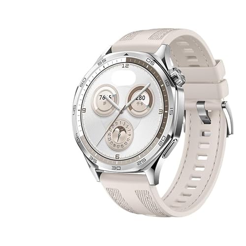 Jazoxy Offizielles 22mm Nylonband für HUAWEI UHR GT 5 4 46mm Uhr 4 5 Pro GT 3 2 Pro 46mm Sport Composite Silikon Band Armband Uhrenarmbänder (Starlight) von Jazoxy