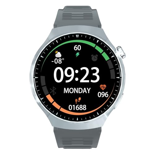 Jazoxy Smart Watch 1.52HD Screen Herzfrequenz Monitorbluetooth sprechend Sport Smart Watch für Männer Frauen(Silver) von Jazoxy
