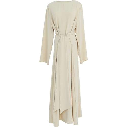 Jazvano Abaya Kleid für Muslim Eid Gebet - Dubai Maxi Kaftan Islamischer Salah Tageskleid - Weiche Muslimische Frauen Kleidung von Jazvano