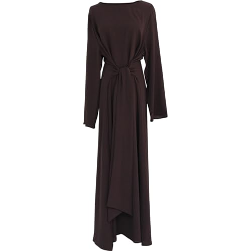 Jazvano Frauen Abaya Kleid für Muslim Eid Gebet Kleid Dubai Maxi Kaftan Islamischer Salah Tageskleid Weiche Muslimische Frauen Kleidung von Jazvano