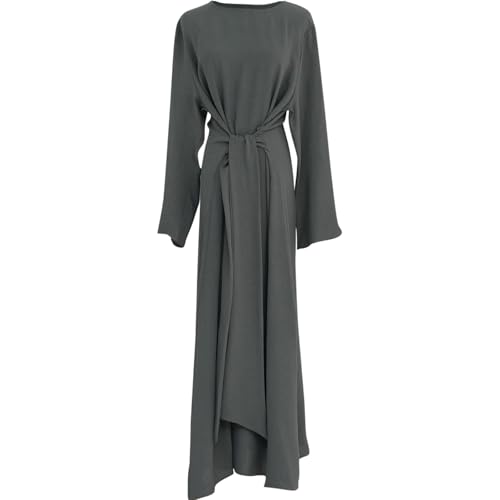Jazvano Abaya Kleid für Muslim Eid Gebet - Dubai Maxi Kaftan Islamischer Salah Tageskleid - Weiche Muslimische Frauen Kleidung von Jazvano