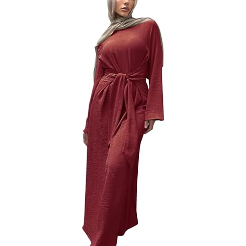 Jazvano Abaya Kleid für Muslim Eid Gebet Kleid Dubai Maxi Kaftan Islamischer Salah Tageskleid Weiche Muslimische Frauen Kleidung von Jazvano
