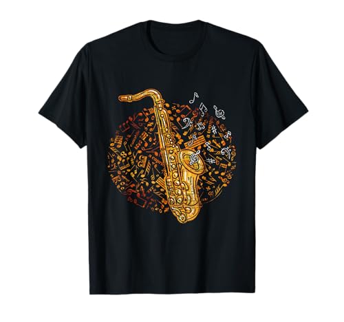 Jazz Musik T-Shirts Saxophon Spieler Geschenk - Herren - Schwarz - S - Kurzarm - U-Ausschnitt - Klassisch - Polyester 100% - Saxophon Motiv - Musik - Weihnachten, Geburtstag - T-Shirt Jazz Musik T-Shirts Saxophon Spieler Geschenk - Herren - Schwarz - S - Kurzarm - U-Ausschnitt - Klassisch - Polyester 100% - Saxophon Motiv - Musik - Weihnachten, Geburtstag - T-Shirt von Jazz Musik T-Shirts Saxophon Spieler Geschenk