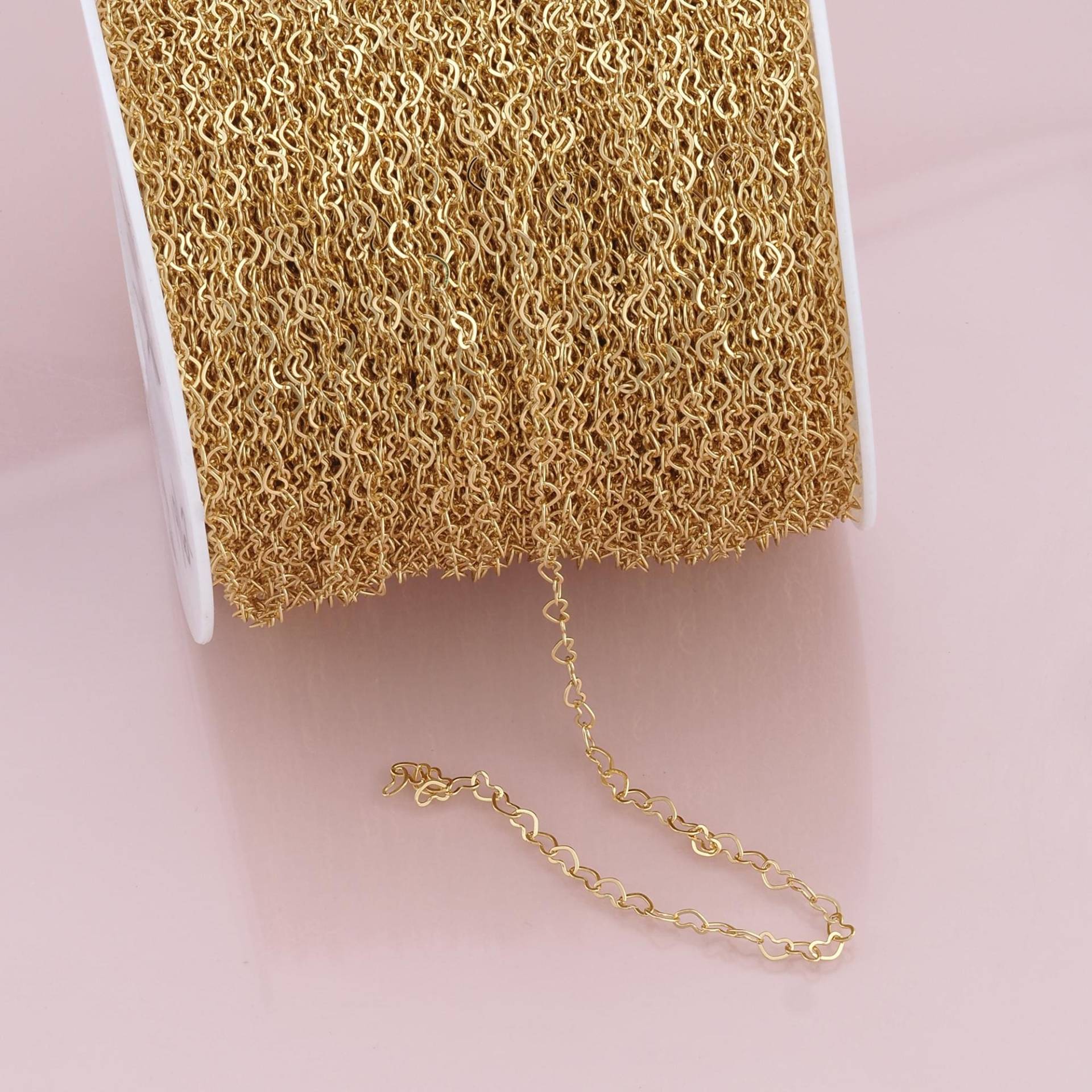 Gold Herzkette, 18K Füllte Herz Büroklammer Kette Für Halskette Armband Diy Schmuckherstellung Versorgung 3x5mm Gold Herzkette, 18K Füllte Herz Büroklammer Kette Für Halskette Armband Diy Schmuckherstellung Versorgung 3x5mm von JazzyJcharms