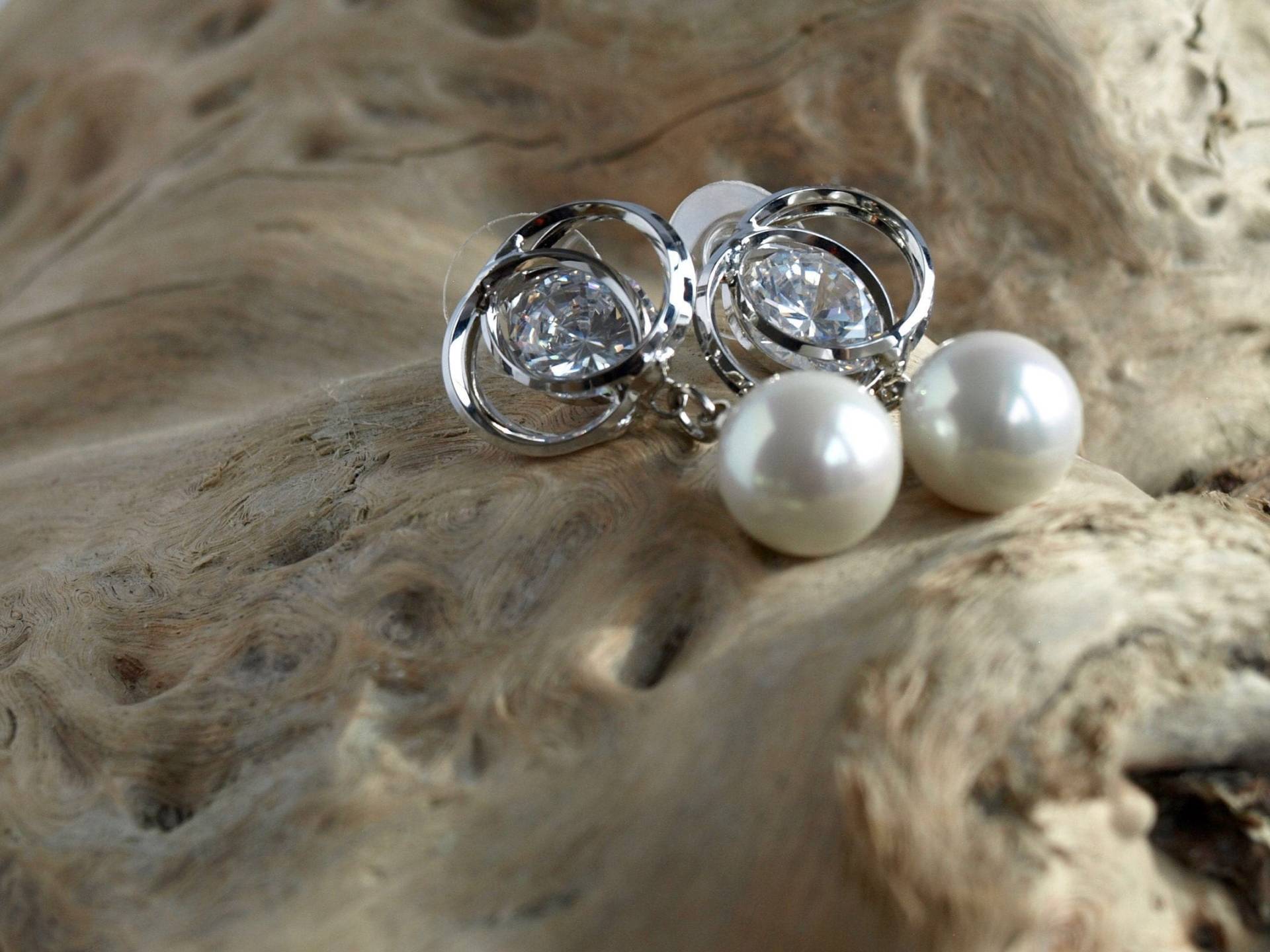 Kristall Perlenohrhänger von Jbbridalaccessoires