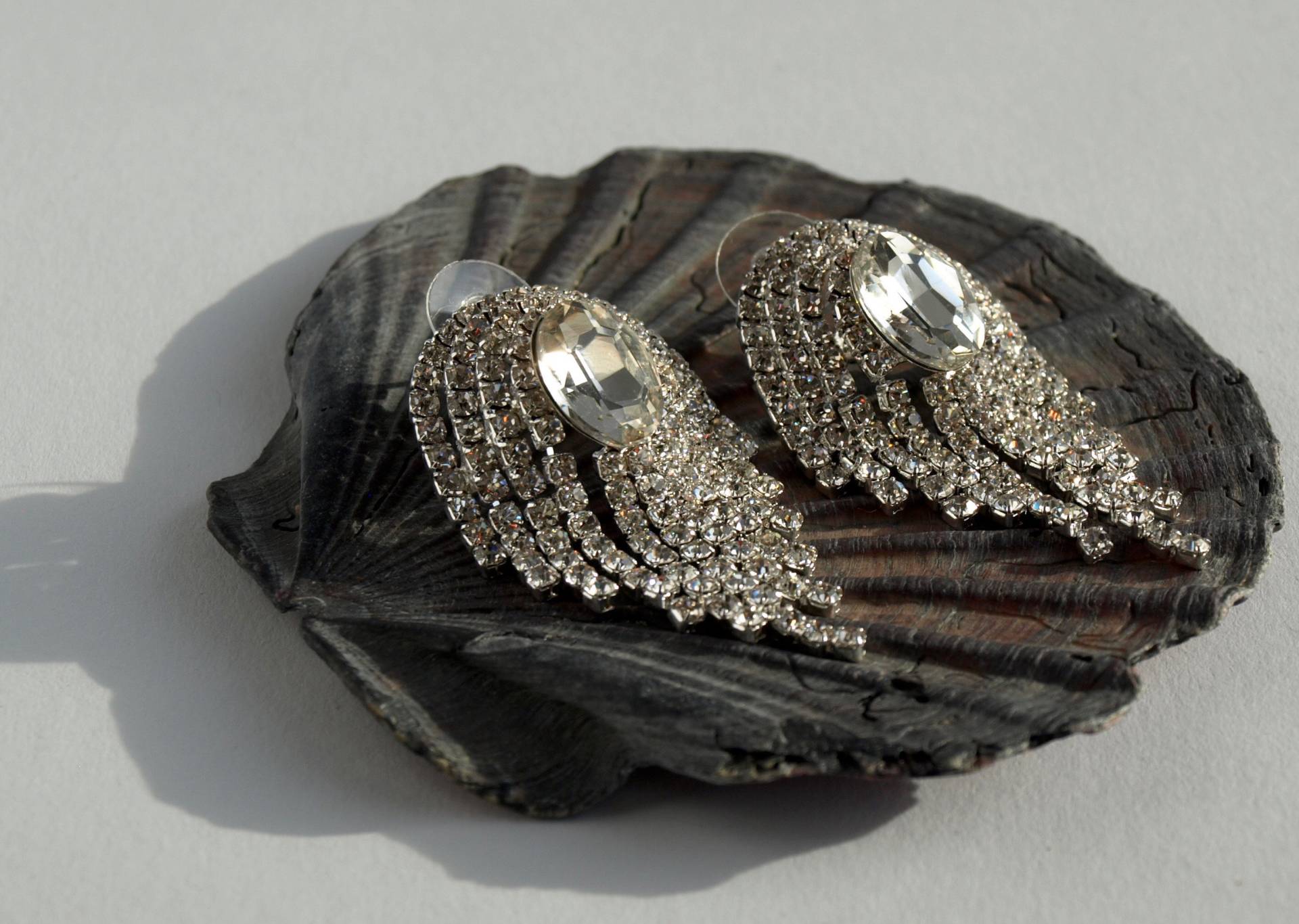 Kristall Strass Ohrhänger von Jbbridalaccessoires