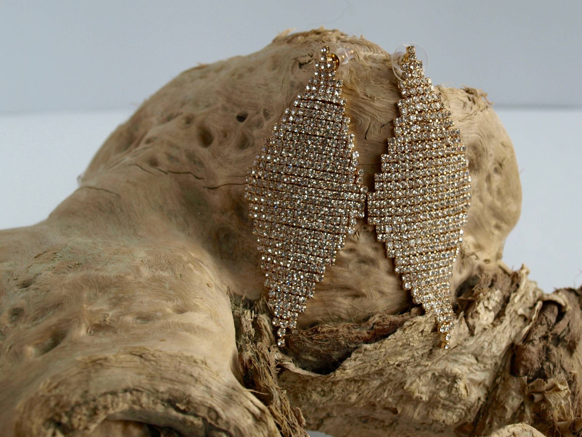 Lange Statement Strass-Ohrhänger von Jbbridalaccessoires