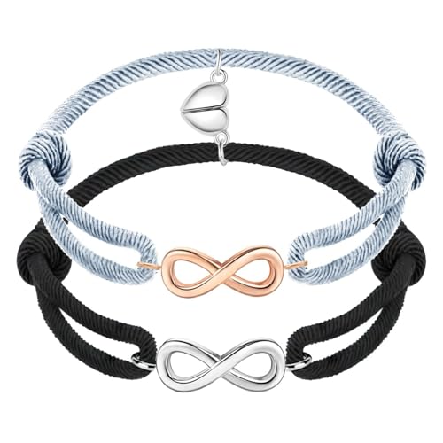 Partnerarmbänder，Geschenk für ihn/sie - Partner Geschenke Infinity Pärchen Armbänd Magnet von Jbniuay