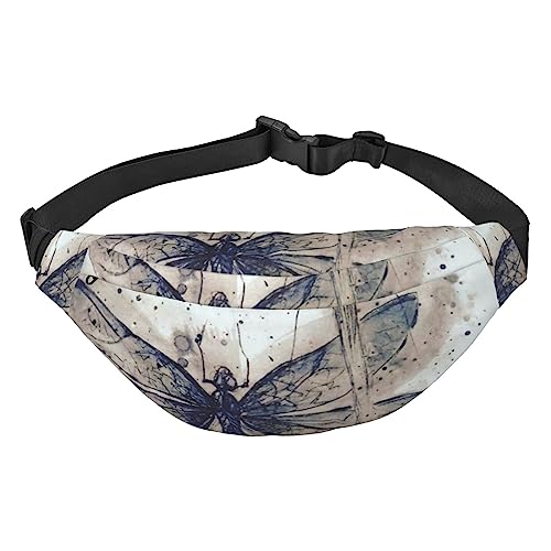 Modische Hüfttasche mit 3 Reißverschlusstaschen, große Bauchtasche für Damen und Herren, verstellbare Crossbody-Reisetasche/Meeresschildkröte-Blau/zum Laufen, Wandern, Outdoor-Aktivitäten, Moderne von Jcakes