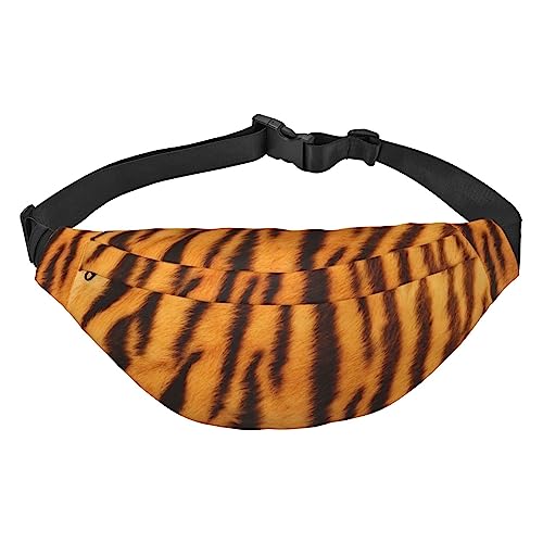 Modische Hüfttasche mit 3 Reißverschlusstaschen, große Bauchtasche für Damen und Herren, verstellbare Umhängetasche, Reisetasche, Sonnenblumenmuster, Laufen, Wandern, Outdoor-Aktivitäten, Tiger von Jcakes