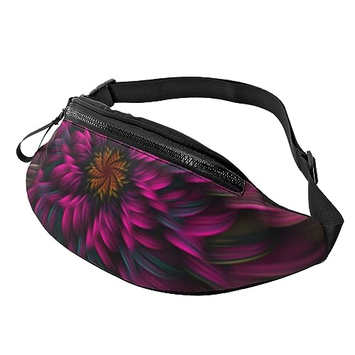 Verstellbare Bauchtasche, Ananas-Flamingos/Hüfttasche für Damen und Herren, langlebig, leicht, kompakt, sicherer Reißverschluss für Fitness, Training, Klettern, Laufen, Reisen, Outdoor, Weinrote von Jcakes