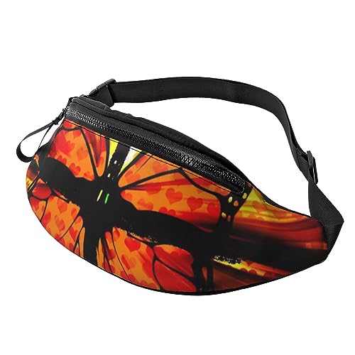 Verstellbare Bauchtasche, Musikinstrumente/Hüfttasche für Damen und Herren, langlebig, leicht, kompakt, sicherer Reißverschluss für Fitness, Training, Klettern, Laufen, Reisen, Outdoor, Orange, von Jcakes