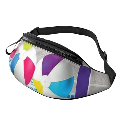 Verstellbare Bauchtasche, blau leuchtende Sterne/Hüfttasche für Damen und Herren, langlebig, leicht, kompakt, sicherer Reißverschluss für Fitness, Training, Klettern, Laufen, Reisen, Outdoor, Flamingo von Jcakes