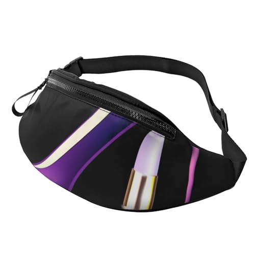 Verstellbare Bauchtasche, schöne Berge/Hüfttasche für Damen und Herren, langlebig, leicht, kompakt, sicherer Reißverschluss für Fitness, Training, Klettern, Laufen, Reisen, Outdoor, Elegante violette von Jcakes