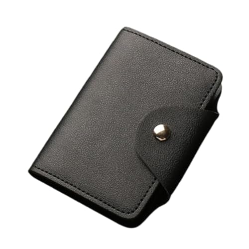 1 Stück Leder Karteninhaber Frauen Männer Kreditkarteninhaber 26 Karten Portable (schwarz) von JchEnye