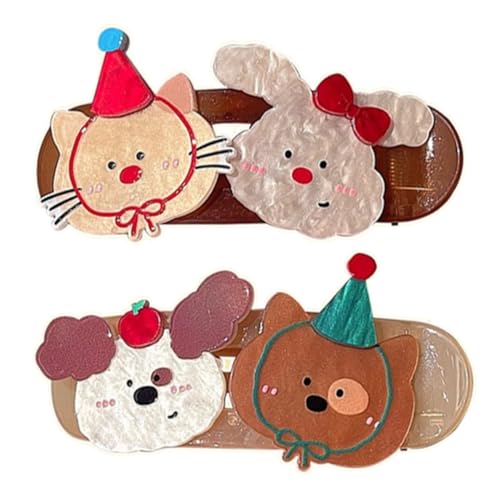 2 Stück süße Schnabel-Haarspangen, glänzende französische Haarspangen für Damen, geeignet für mittel lange Haare von JchEnye