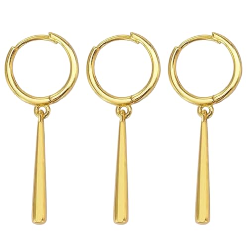 3er - Pack Ohrringe aus gleicher Legierung - Goldene Ohrringe im Stil des Königs der Diebe und Saurons - Tragbare Cosplay - Accessoires für alle Geschlechter 3er - Pack Ohrringe aus gleicher Legierung - Goldene Ohrringe im Stil des Königs der Diebe und Saurons - Tragbare Cosplay - Accessoires für alle Geschlechter von JchEnye
