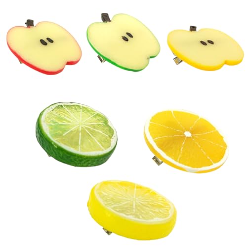 6 fruchtförmige Haarspangen. Dies sind süße Haarspangen für Mädchen, Sie sind auch süße fruchtförmige Haaraccessoires, geeignet für Frauen, und eignen sich für Karnevalsfeiern. von JchEnye