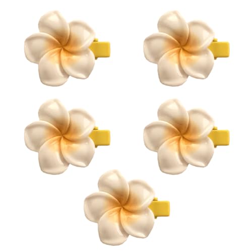 Zehn Frangipani-Haarklammern, mini süße Schnappklammern, geeignet für Frauen. Braut-Haarklammern für junge Mädchen, geeignet für Party-Anlässe, Strand-Haarschmuck. von JchEnye